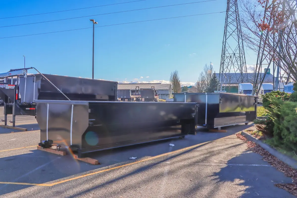 Roll-off dumpster ready for waste disposal at job site for Construction Dumpster Rental in Kanab